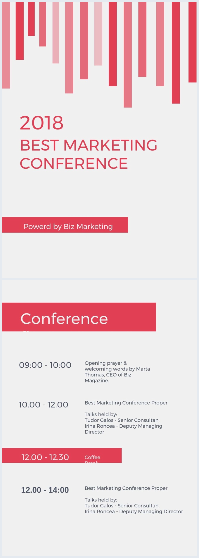 Konferenzprogramm Vorlage Design Flipsnack