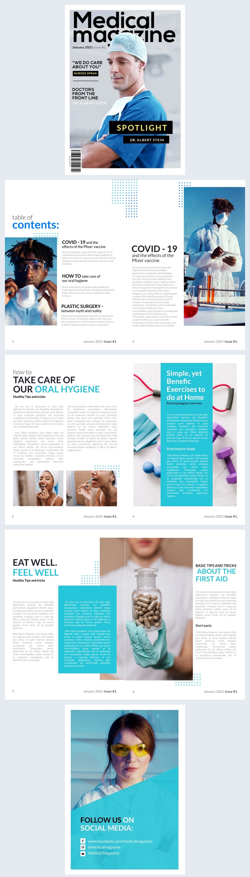 Health Magazine Examples Free Professional Medical Magazine Template - Flipsnack