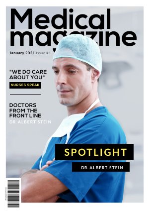 Exemple et design de magazine médical professionnel