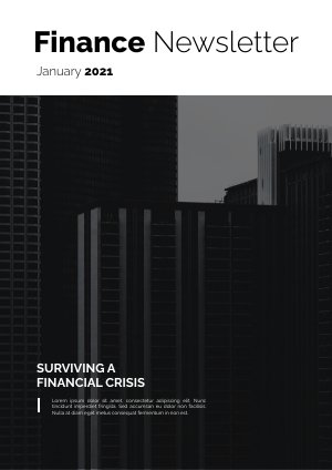 Exemplo de Design de Newsletter de Finanças