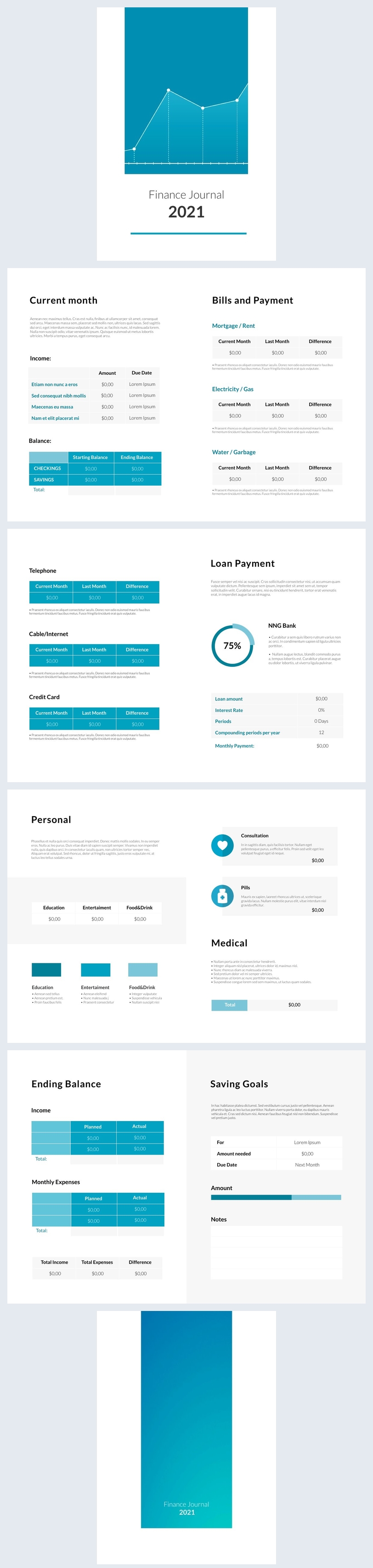 Ideia de Design de Jornal de Finanças