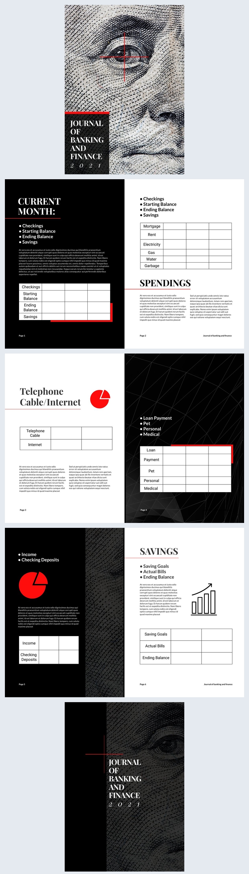 Exemplo de Design de Jornal Bancário e Financeiro