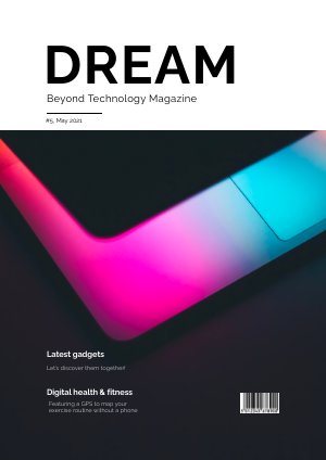 Exemple et design de magazine technologique interactif