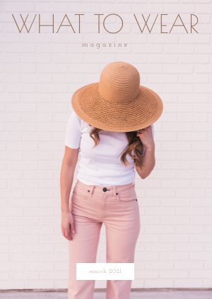 Design de magazine de mode que porter