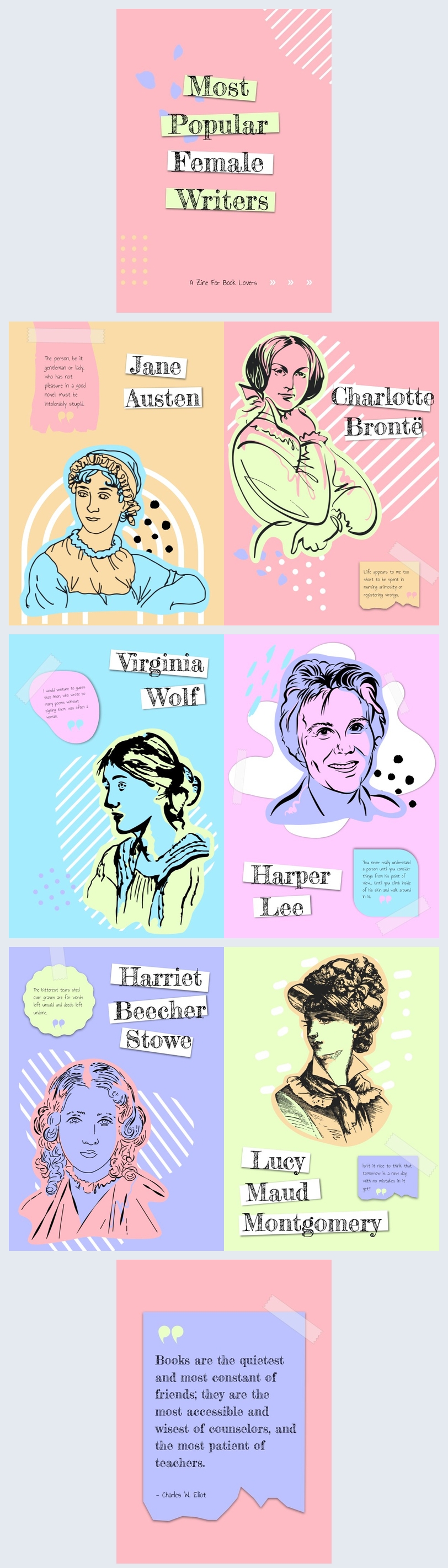 Exemple et design de mise en page de fanzine