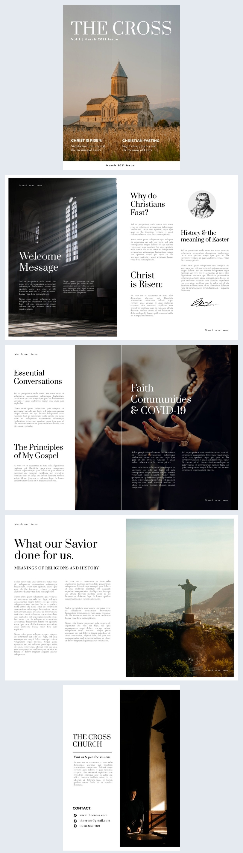 Exemplo de Design de Revista de Igreja