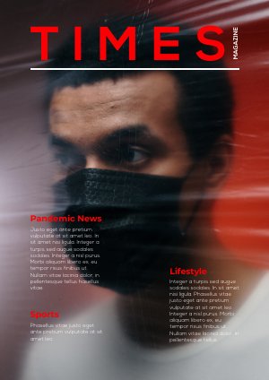 Exemple et design de magazine d'actualités