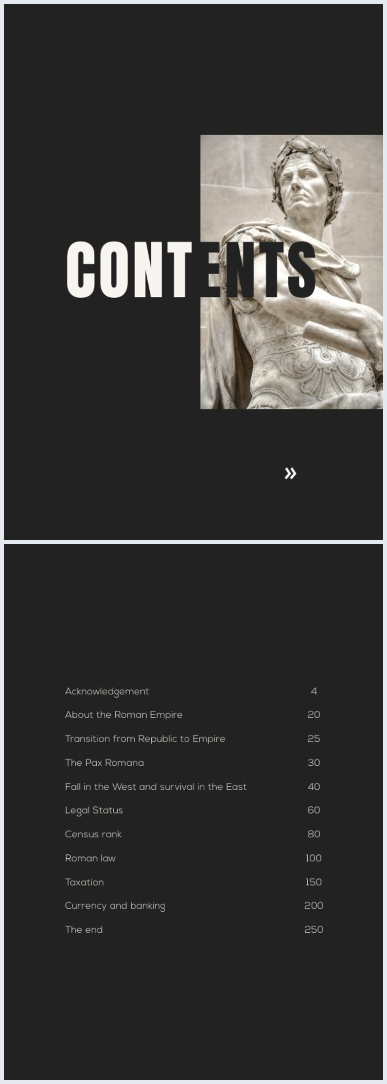Customizable Book Table of Contents Design - Flipsnack