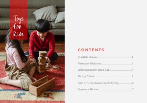 Cute Table of Contents Design Example