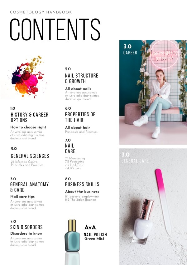 Free: Customizable Contents Page Template - Flipsnack