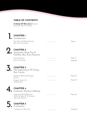 Table Of Contents Template For Portfolio Table Of Contents Template For Portfolio