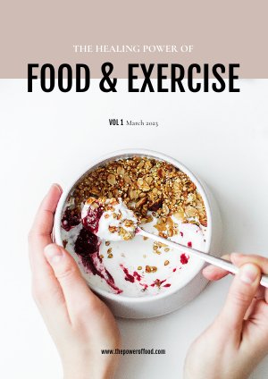 Design de magazine Healthy Lifestyle modifiable