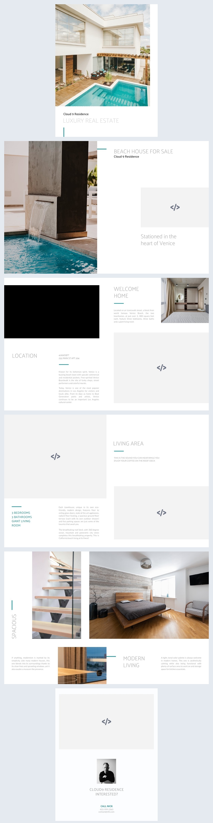 Einzelimmobilien-Broschüren-Beispiel-Design