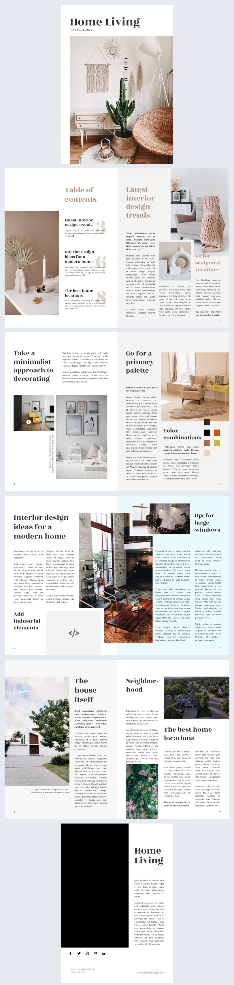 Home & Living Magazine Design Example