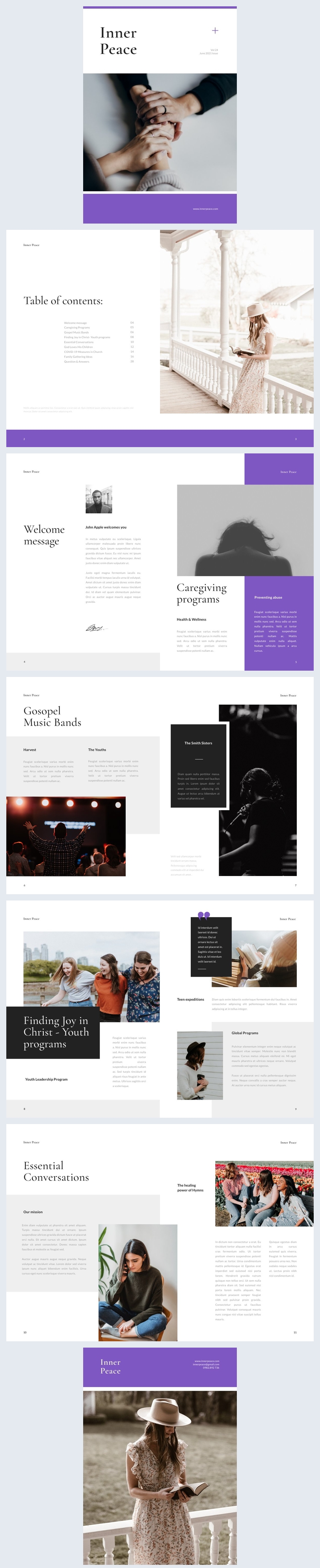 Gratis Online-Beispiel-Design für Religiöse Magazine