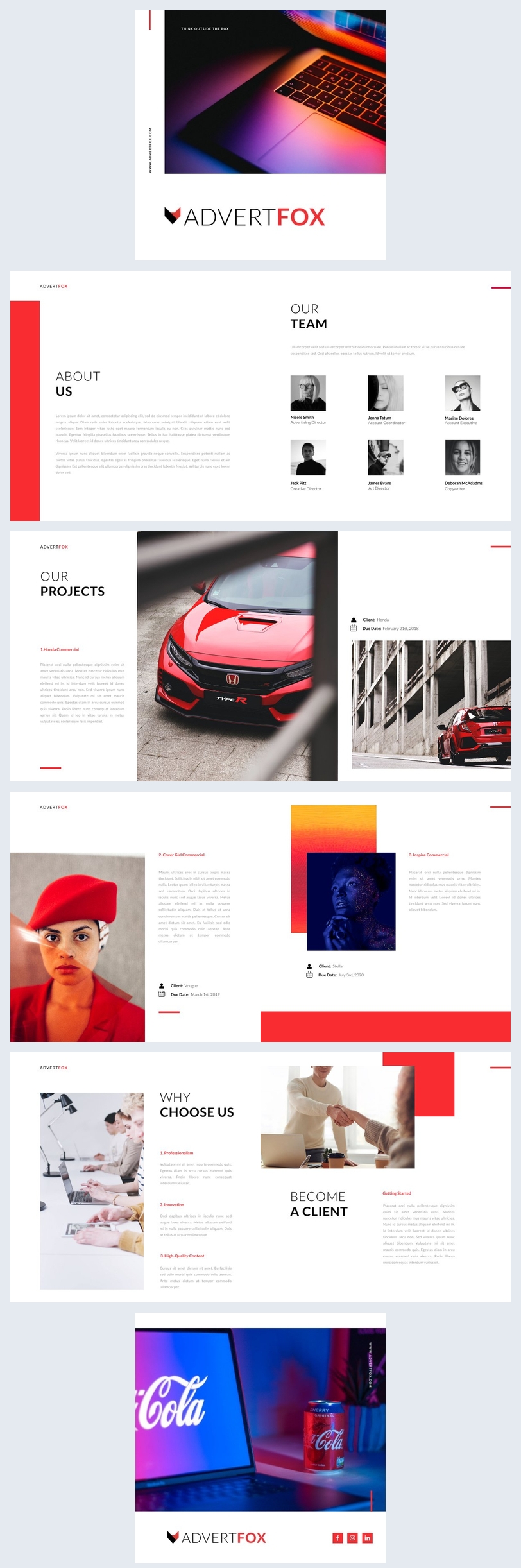 Advertising Flip Book Design Example