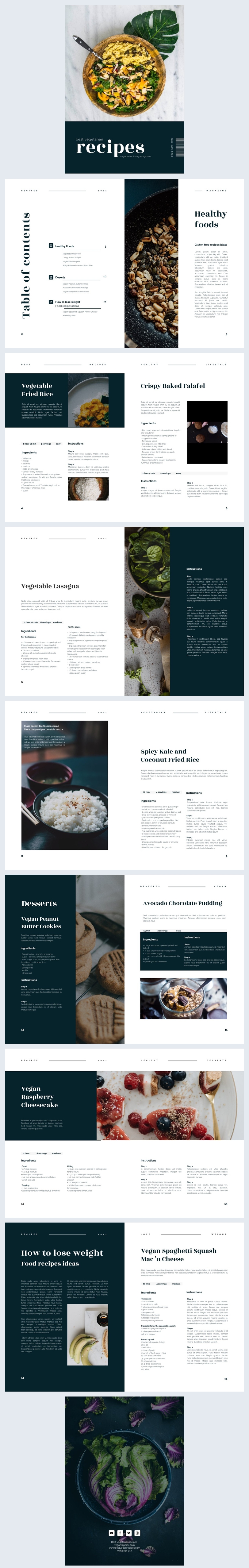 Interactief Vegetarisch Tijdschrift Ontwerp Voorbeeld