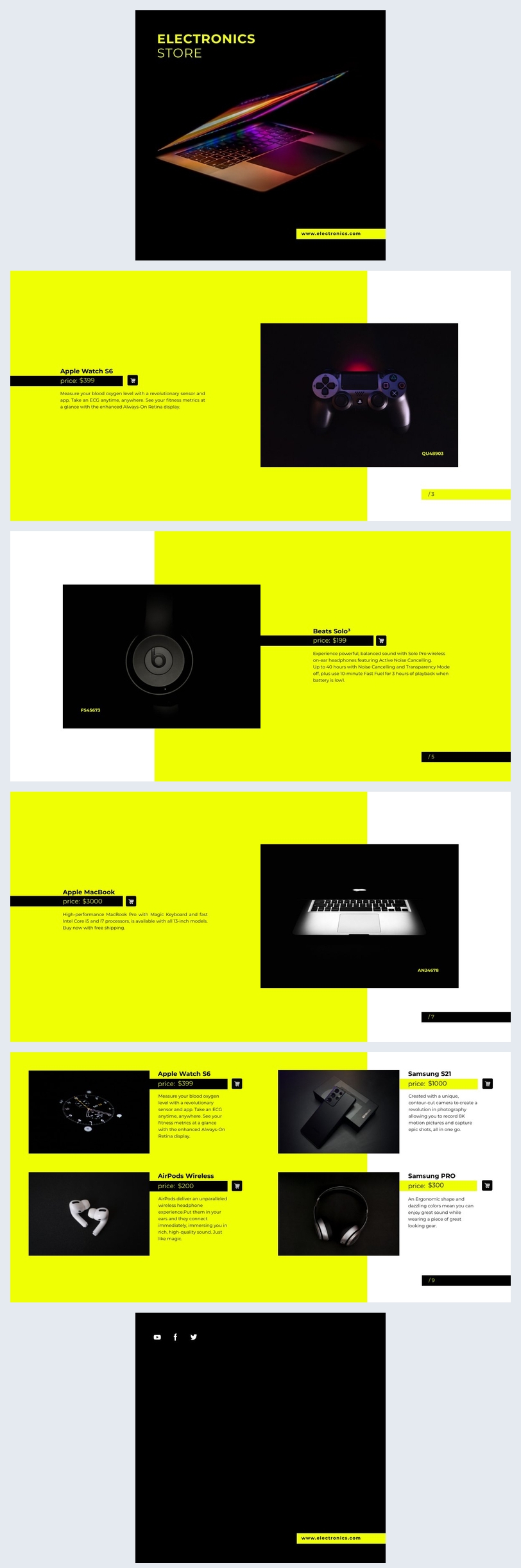 Automated Electronics Product Catalog Design Example