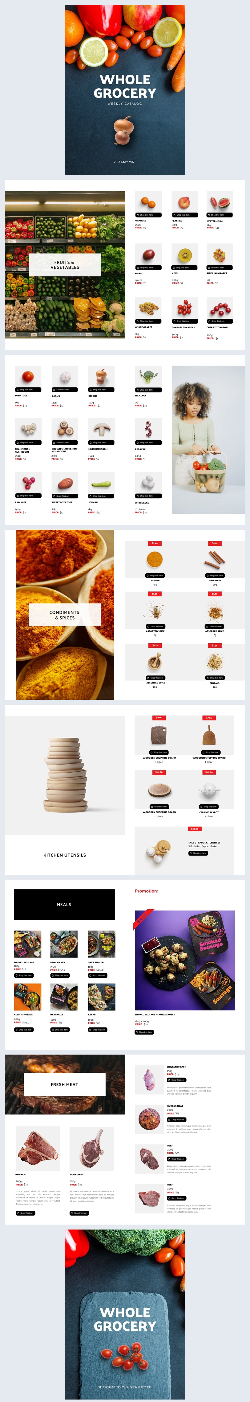 Automated Supermarket Product Catalog Template Flipsnack