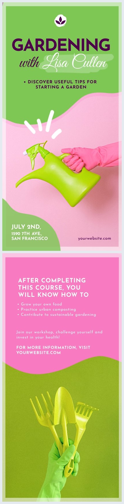 Editierbares Rack-Karten-Beispiel-Design