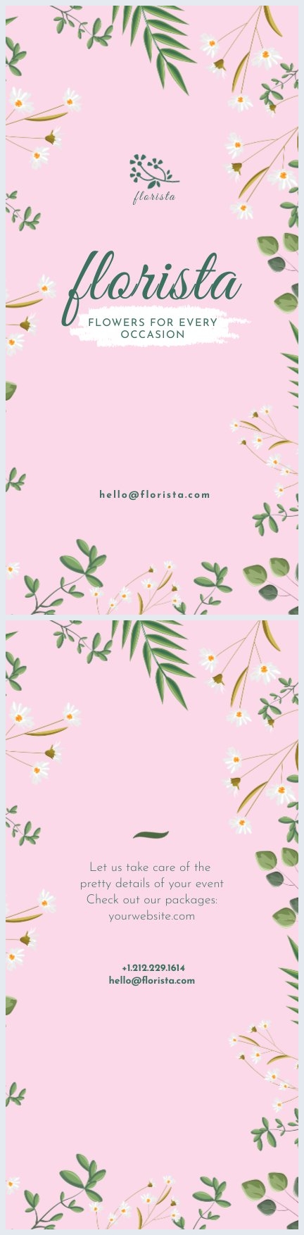 Blumengeschäft-Rack-Karten-Beispiel-Design