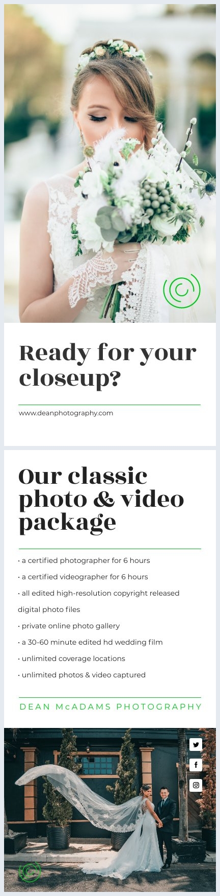 Design de Folheto Publicitário para Pacote de Fotos