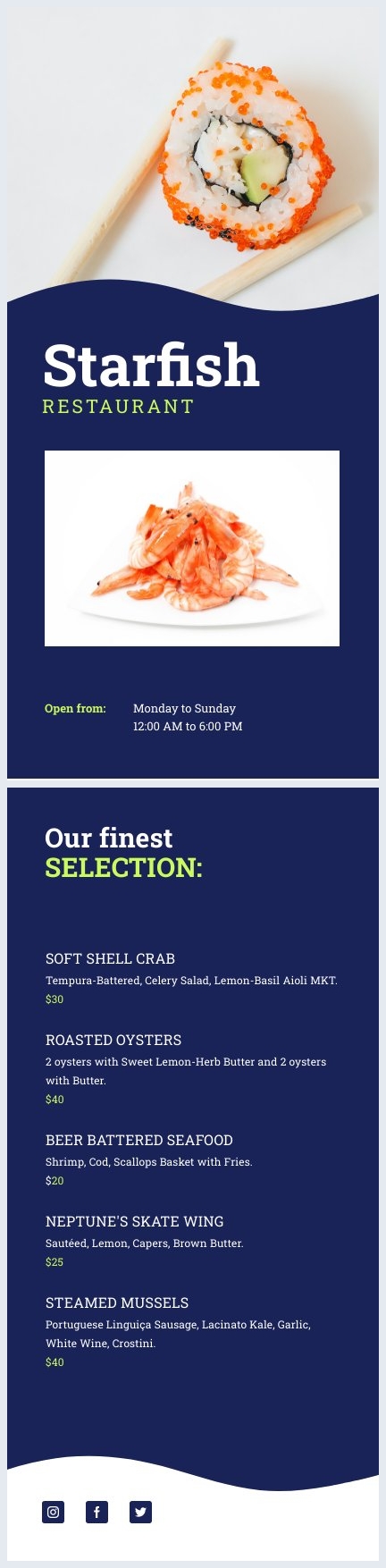 Free: Restaurant Rack Card Design Template - Flipsnack