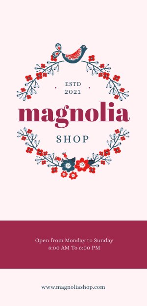 Exemplo de Design de Folheto Publicitário de Floricultura