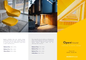 Open House Z-Fold Brochure Design