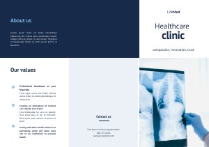Trifold Klinik-Broschüren-Beispiel-Design