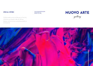 Exemple et design de brochure de galerie d'art