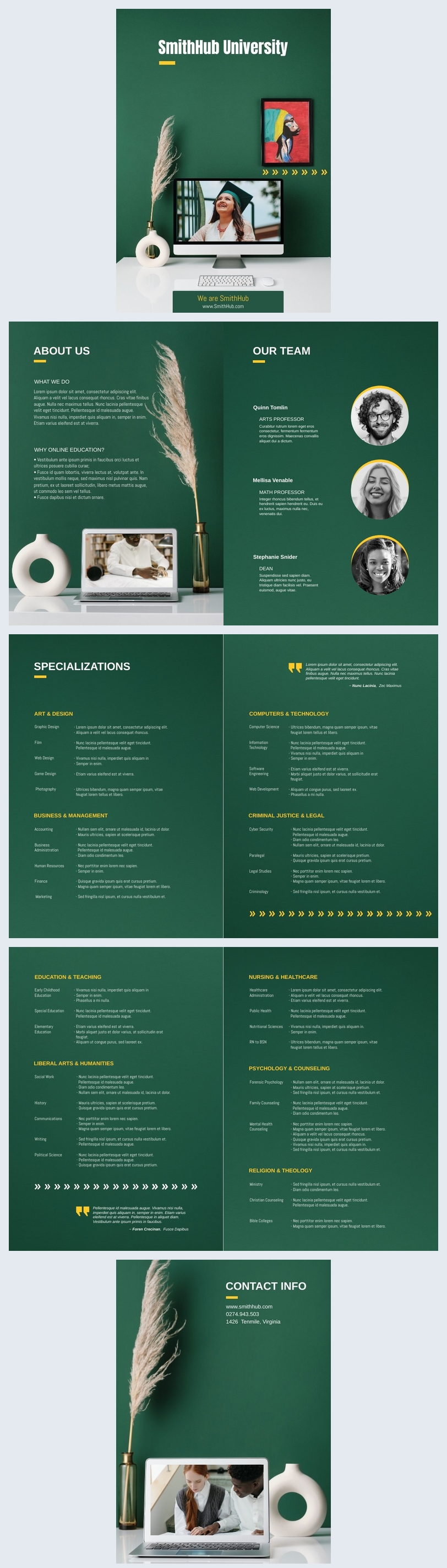 Gratis Online-College-Broschüren-Design