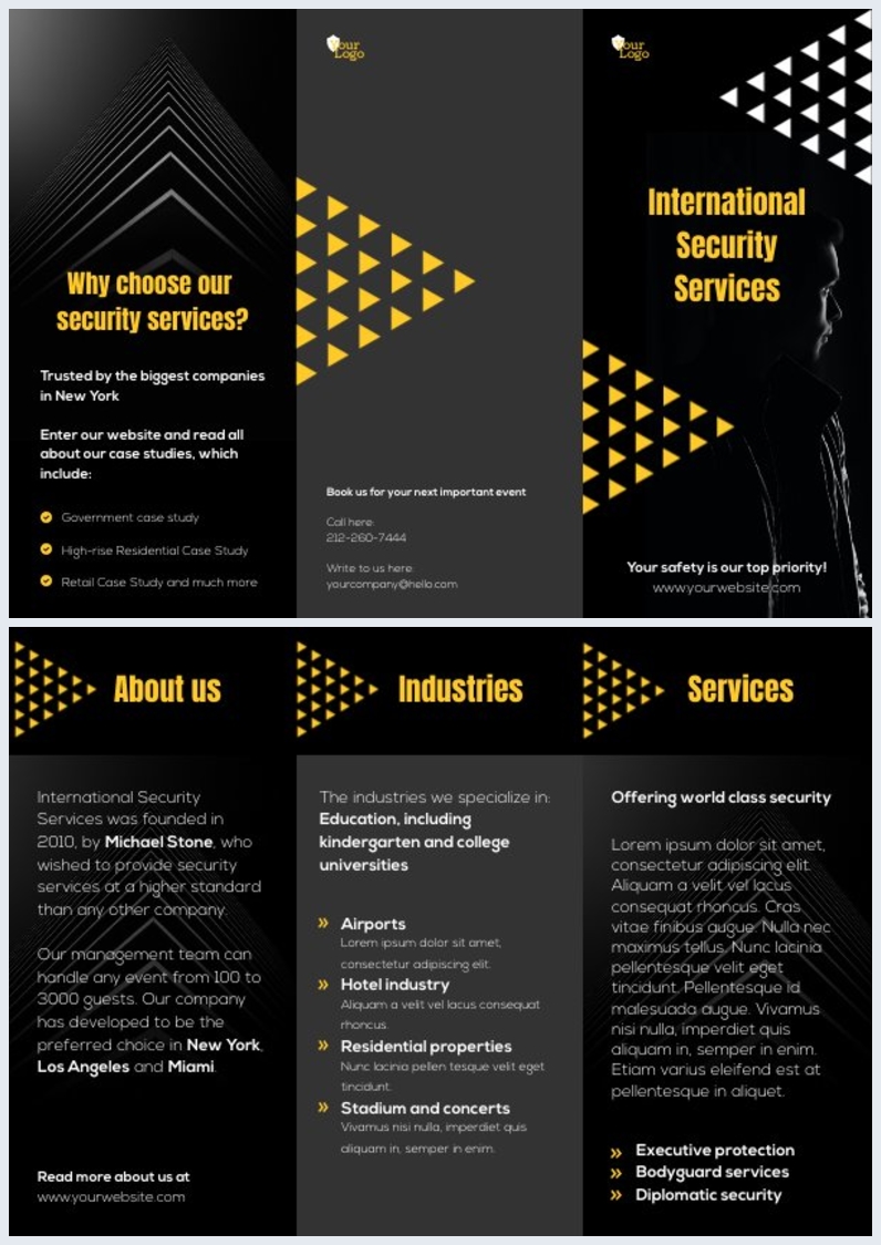 Editable Security Company Brochure Template Flipsnack Editable Security Company Brochure Template Flipsnack