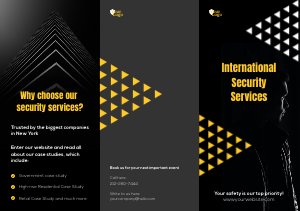 Trifold Security Company Brochure Template