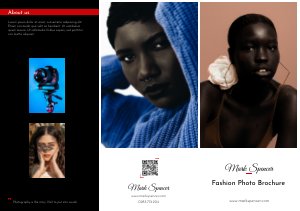 Ideia de Design de Brochura de Fotografia com Três Dobras