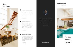 Amostra de Design de Brochura Imobiliária Gate Fold