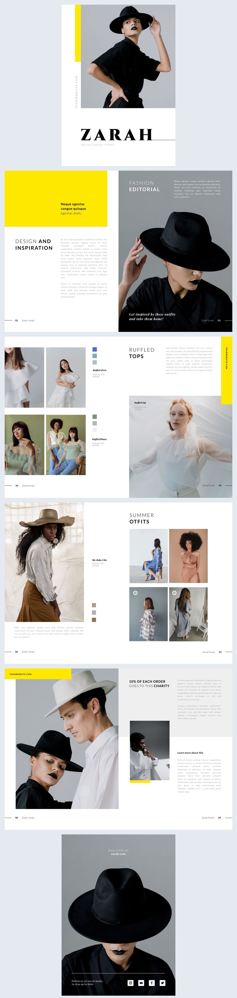 Digitales Interaktives Modebroschüren-Design