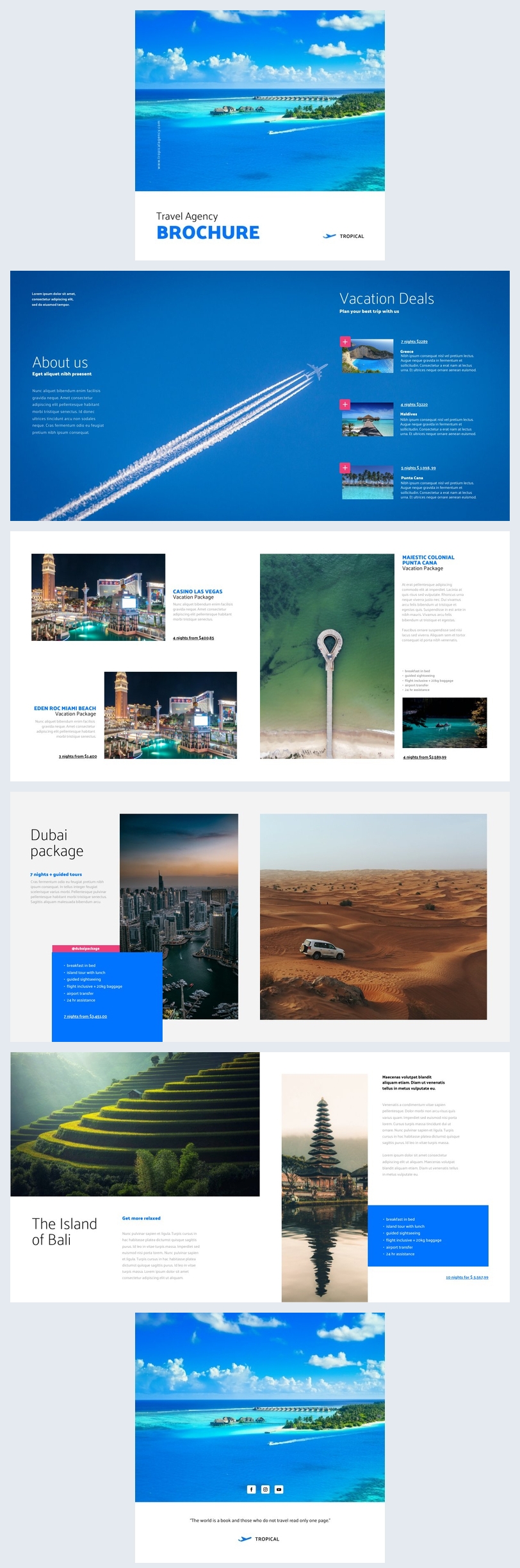 Customizable Free Travel Brochure Template - Flipsnack With Island Brochure Template