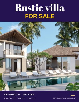 Exemple et design de flyer immobilier