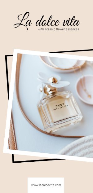 Exemplo de Design de Folheto de Perfume Online Personalizável