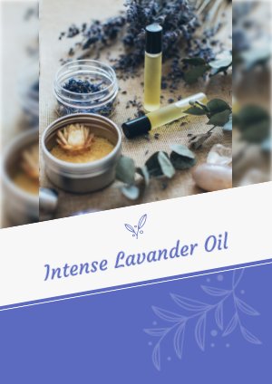 Exemplo de Design de Folheto de Óleos Essenciais