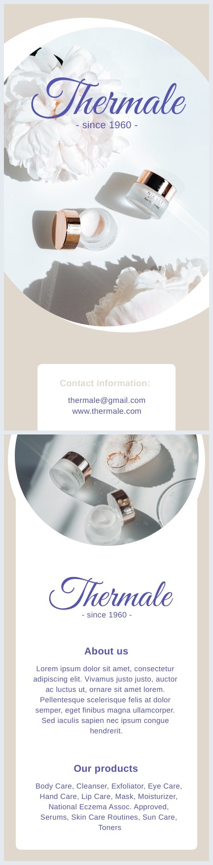 Free Skin Care Product Flyer Design Example
