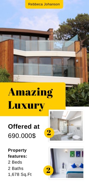 Exemple de design de dépliant pour l'immobilier commercial