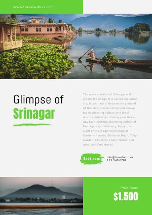 Exemplo de Design de Folheto de Tour Digital Grátis