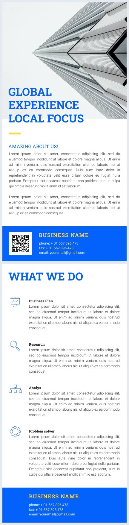 Exemple de design de flyer d'entreprise moderne