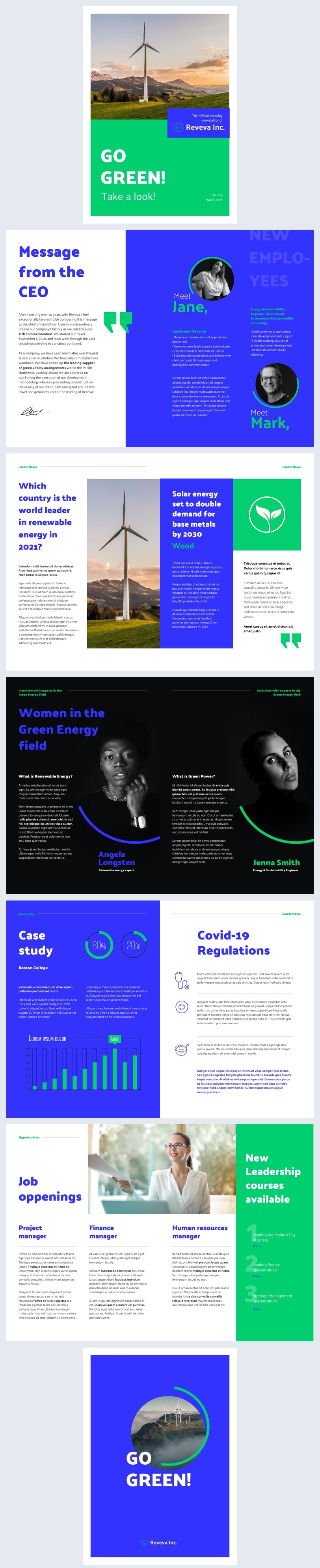 Free Editable Virtual Newsletter Template Flipsnack