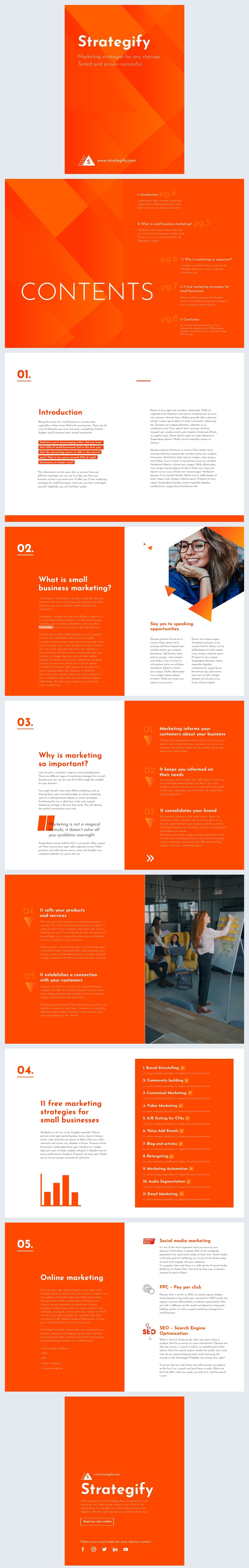Modelo de E-book editável de Estratégia de Marketing Interativo - Flipsnack