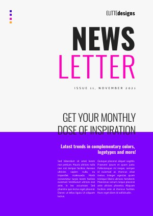 Amostra de Newsletter de Design Gráfico Interativa