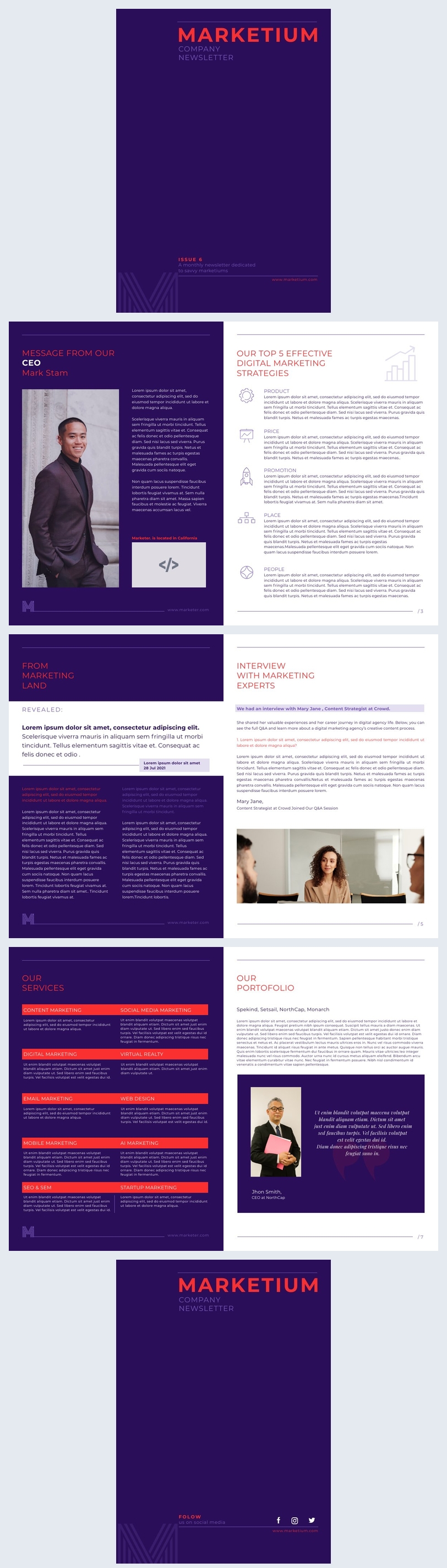 Interactive Marketing Agency Newsletter Template - Flipsnack