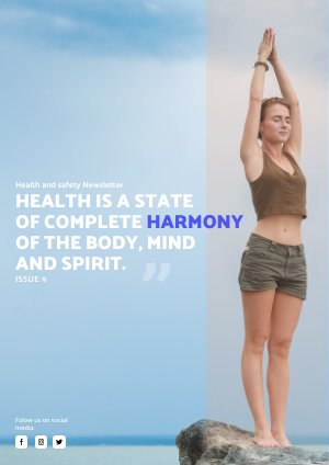 Exemplo de Design de Newsletter Interativa de Saúde